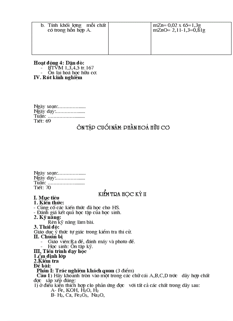 image for page Toàn bộ giáo án Hóa học 9