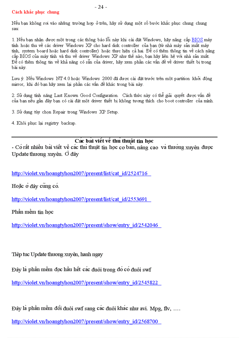 image for page Tổng quan về sử dụng và sửa chữa trục trặc máy tính