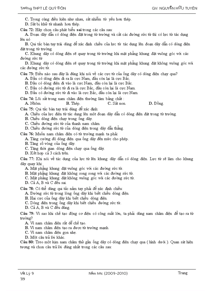 image for page Trac nghiem ly 9