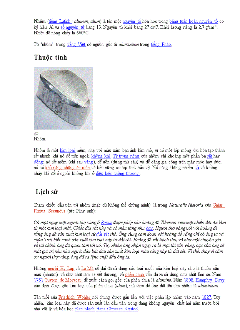 image for page Tư liệu về Nhôm