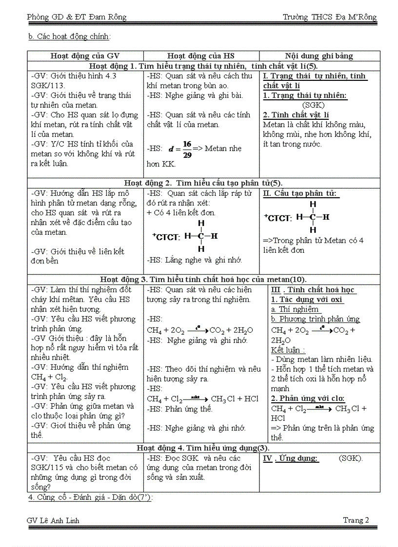 image for page Tuần 24 Tiết 45 Metan