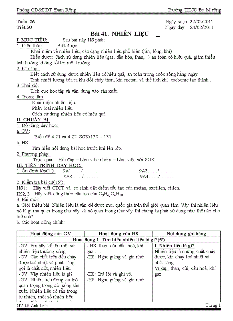 image for page Tuần 26 Tiết 50 Nhiên liệu