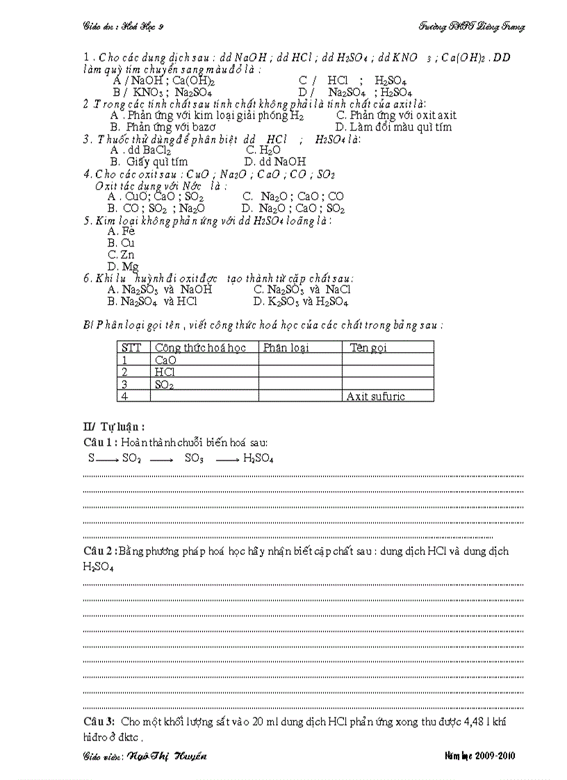 image for page Tuần 5 tiết 10 chuẩn KT KN hoa 9
