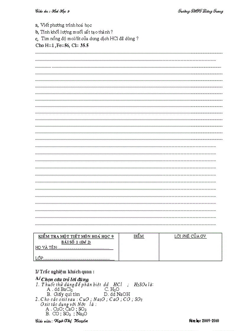 image for page Tuần 5 tiết 10 chuẩn KT KN hoa 9