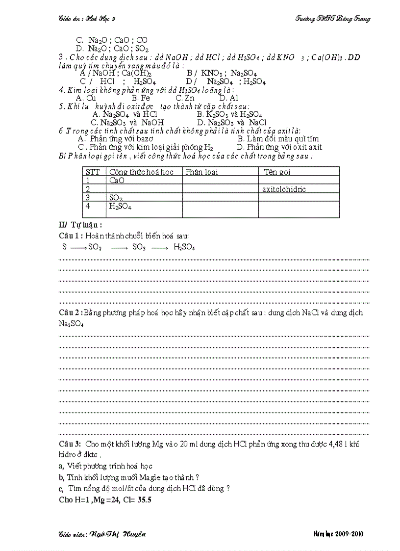 image for page Tuần 5 tiết 10 chuẩn KT KN hoa 9