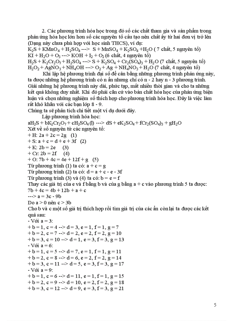 image for page Vận dụng Phương pháp cộng đại số lập PTHH