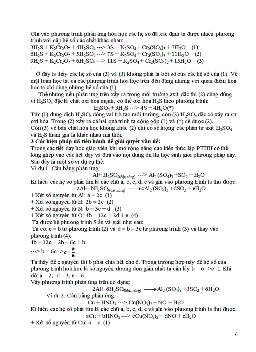image for page Vận dụng Phương pháp cộng đại số lập PTHH