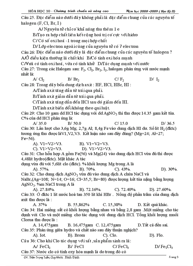 image for page 54 bài trắc nghiệm chương clo
