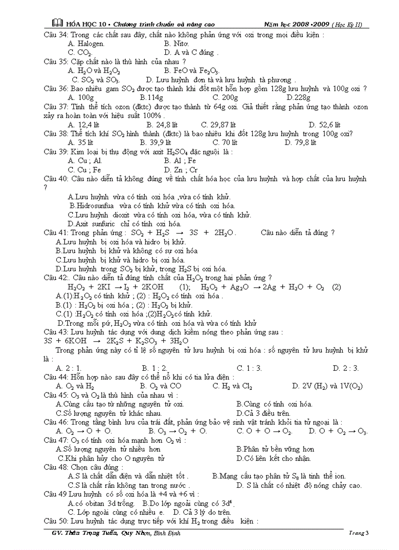 image for page 54 bài trắc nghiệm chương oxi