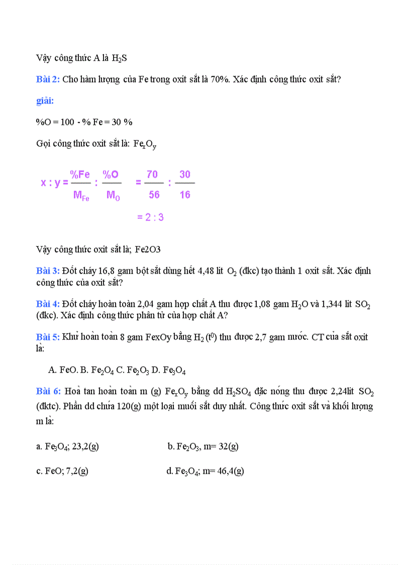 image for page Bai tap xac dinh CT chat VC