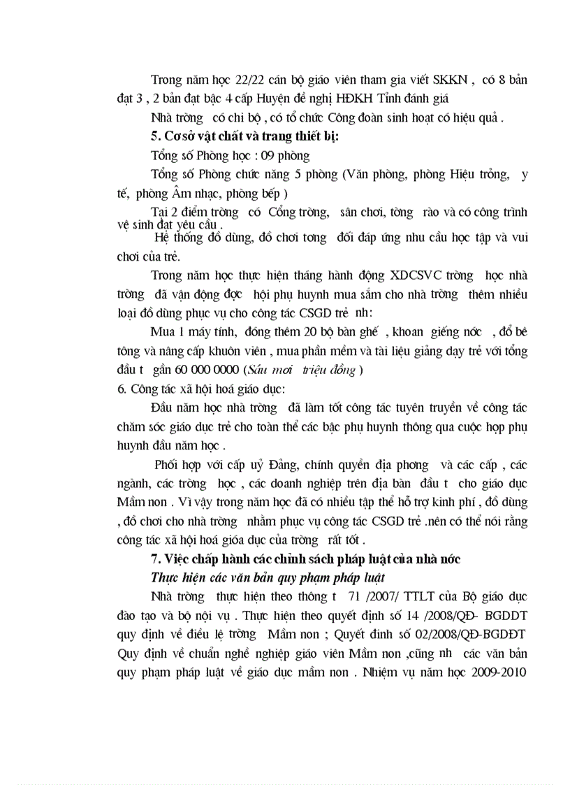 image for page Bản thành tích tập thể năm học 2010 2011