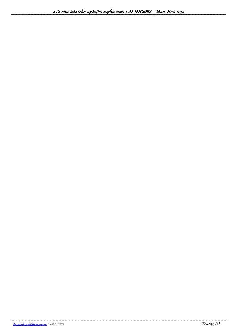 image for page Câu hỏi trắc nghiệm ôn 12 và thi đại học 0809