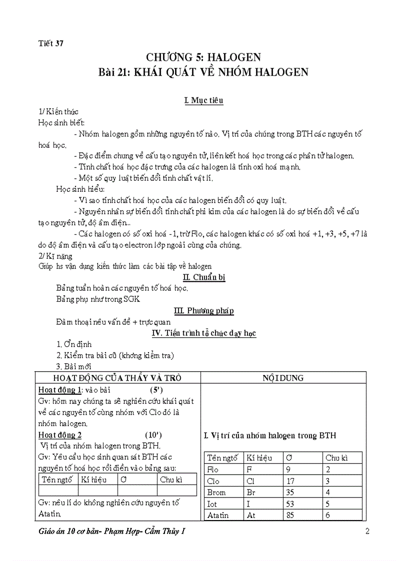 image for page Chương halogen 10 cơ bản đầy đủ