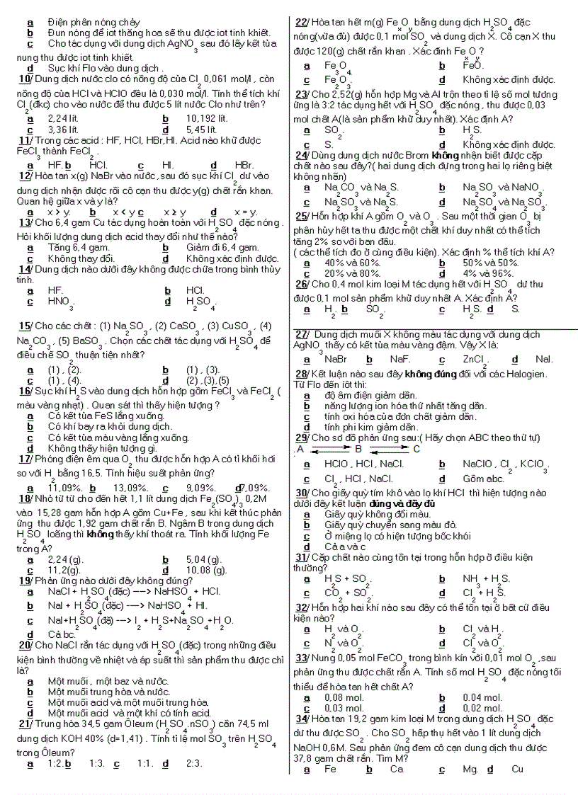 image for page Đề kiểm tra trắc nghiệm môn hoá