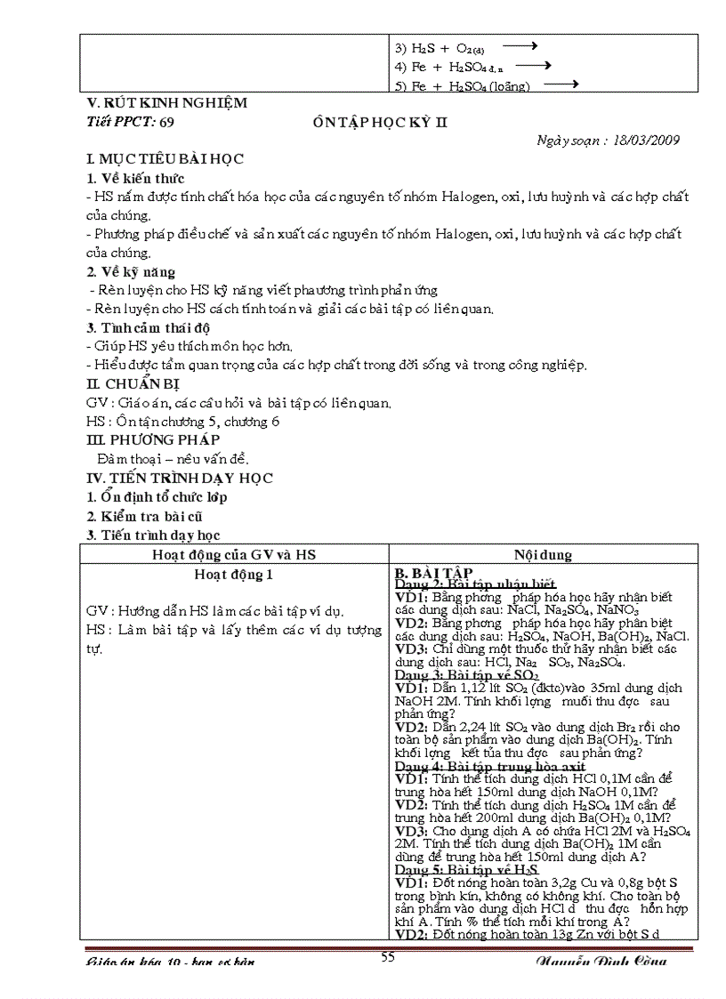 image for page Giáo án 10 cơ bản HKII