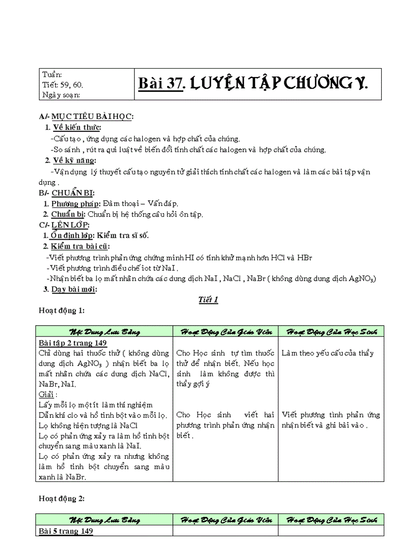 image for page Giáo án 10 nc chương v phần ii