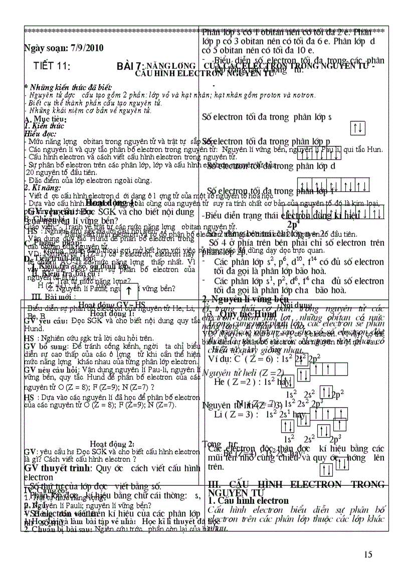 image for page Giao an cau tao nguyen tu 10