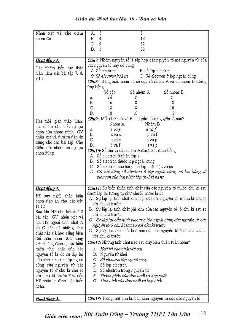 image for page Giáo án hoá 10 cơ bản mới