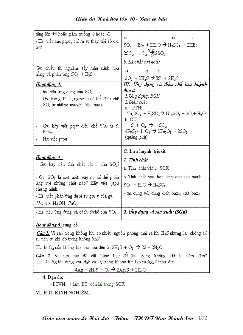image for page Giáo án hoá 10 cơ bản mới