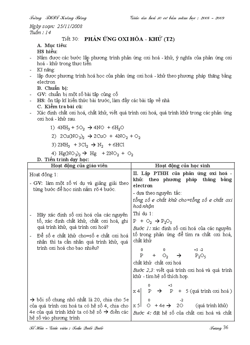 image for page Giáo án hóa 10 cơ bản