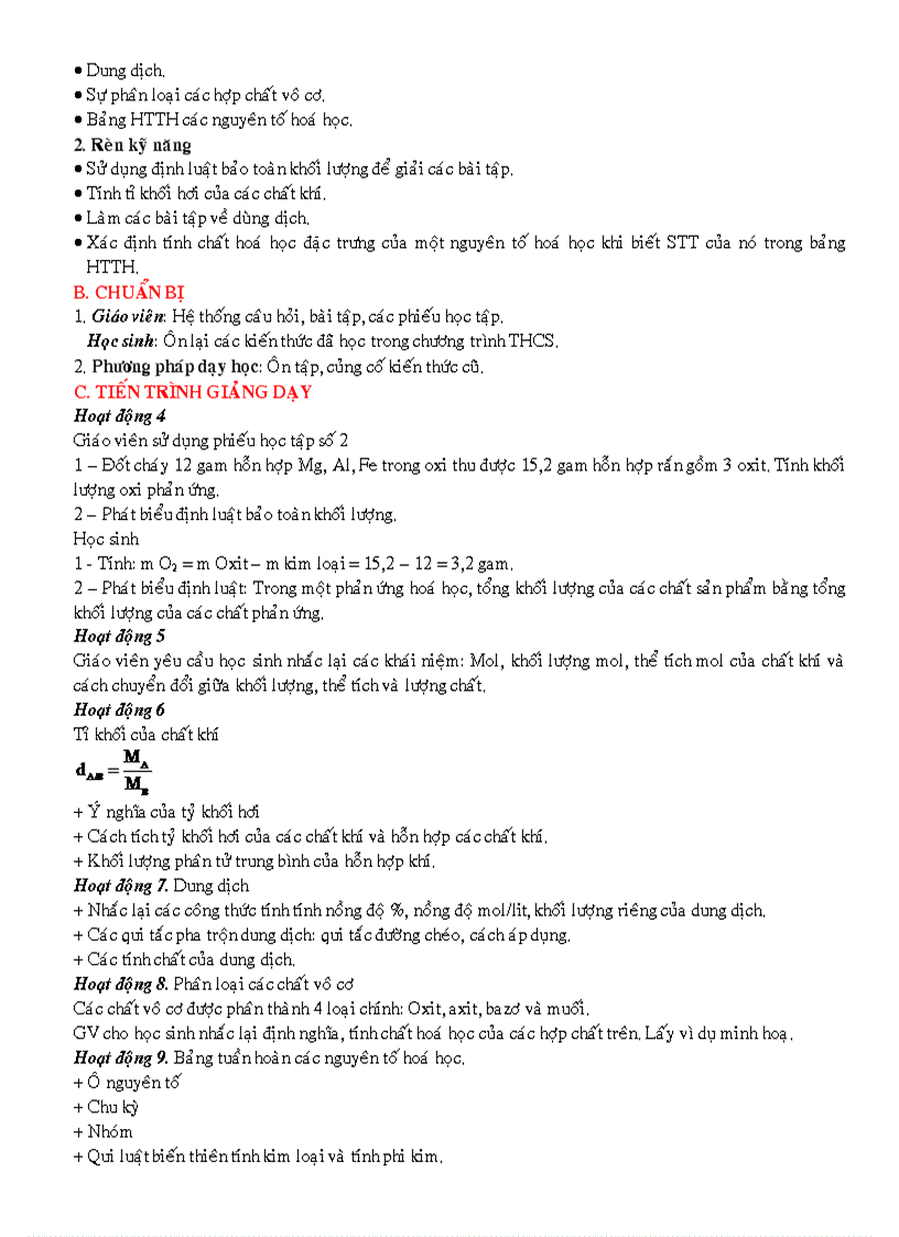 image for page Giáo án hóa 10 Nâng cao đầy đủ