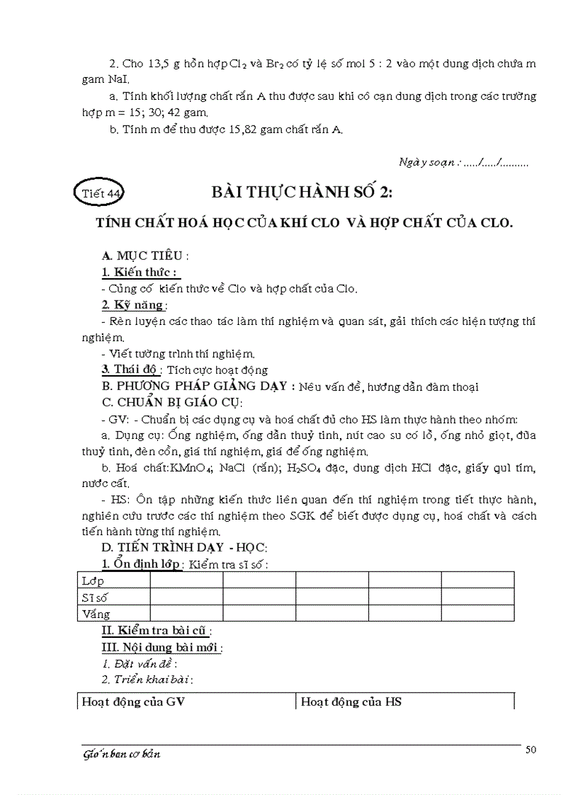 image for page Giáo án hóa 10 3 cột hay