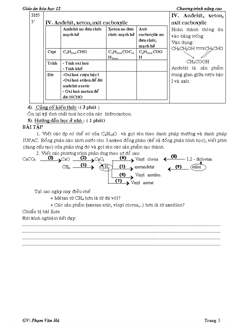 image for page Giao an hoa 12 chuong trinh moi hoc ki 1