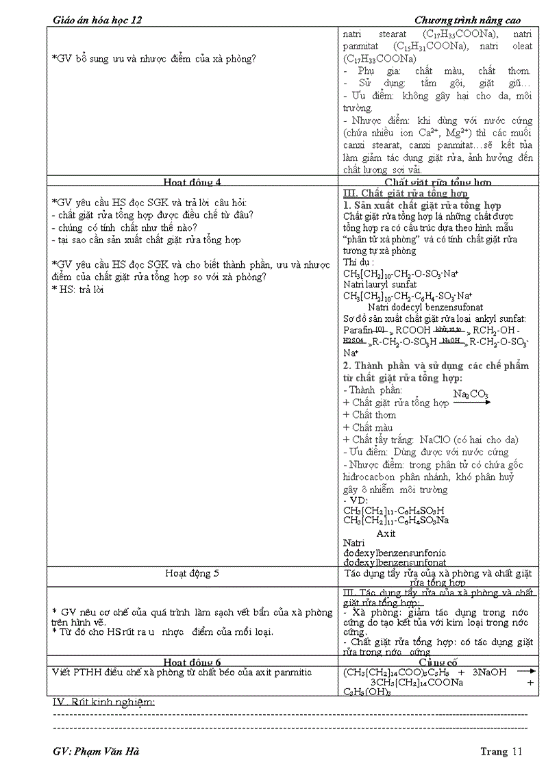 image for page Giao an hoa 12 chuong trinh moi hoc ki 1