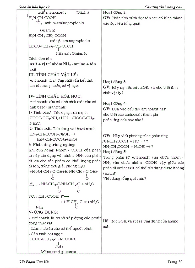 image for page Giao an hoa 12 chuong trinh moi hoc ki 1