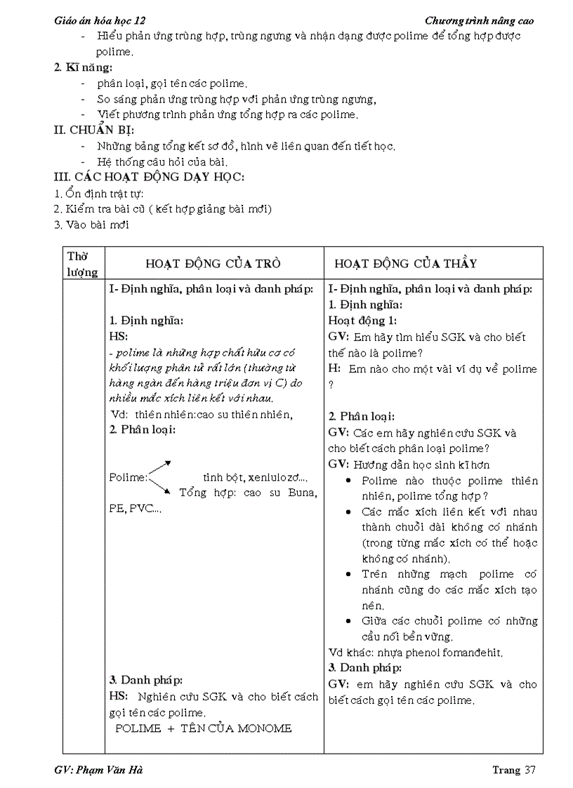 image for page Giao an hoa 12 chuong trinh moi hoc ki 1