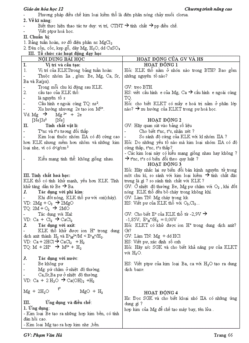 image for page Giao an hoa 12 chuong trinh moi hoc ki 1