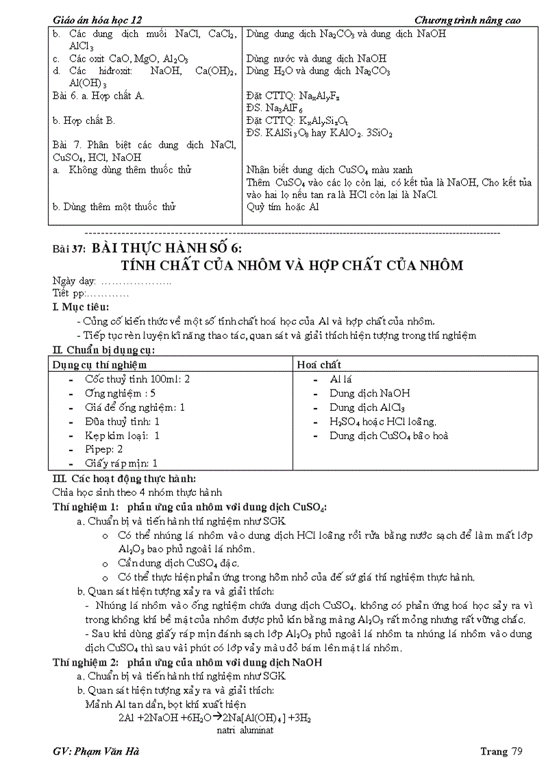 image for page Giao an hoa 12 chuong trinh moi hoc ki 1