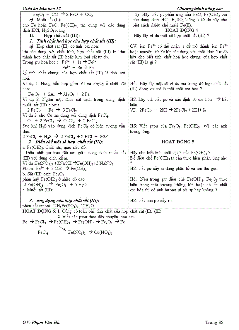 image for page Giao an hoa 12 chuong trinh moi hoc ki 1