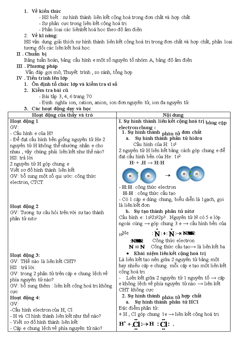 image for page GIÁO ÁN HÓA HỌC 10 NC Từ tiết 25 đến