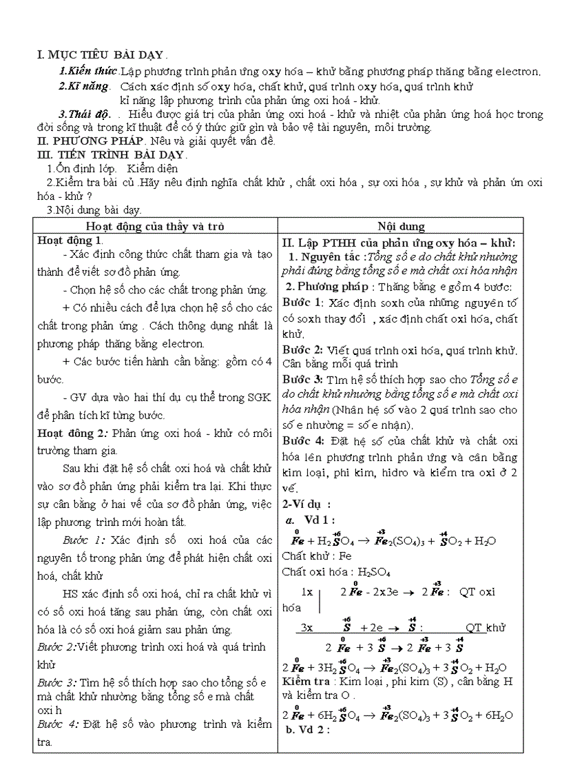 image for page GIÁO ÁN HÓA HỌC 10 NC Từ tiết 25 đến