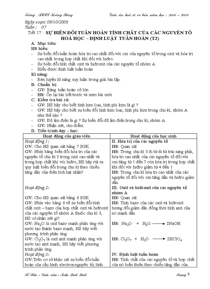 image for page Giao an lơp 10 co ban năm 2009