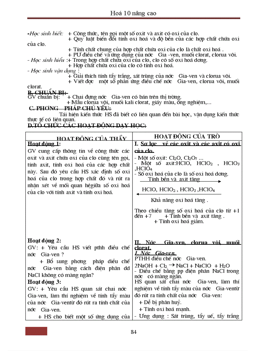 image for page Giao an nang cao Hoa 10