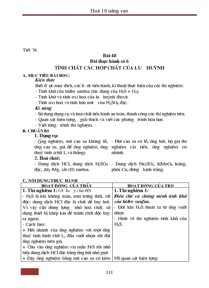 image for page Giao an nang cao Hoa 10