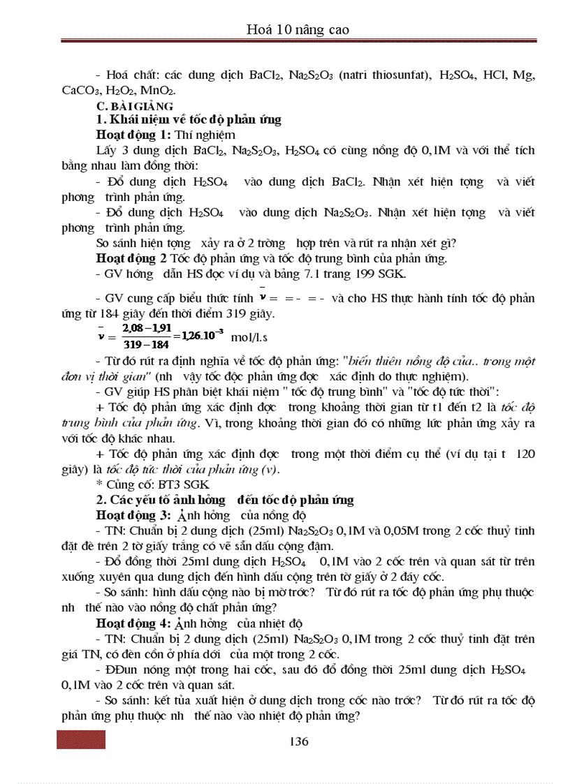 image for page Giao an nang cao Hoa 10