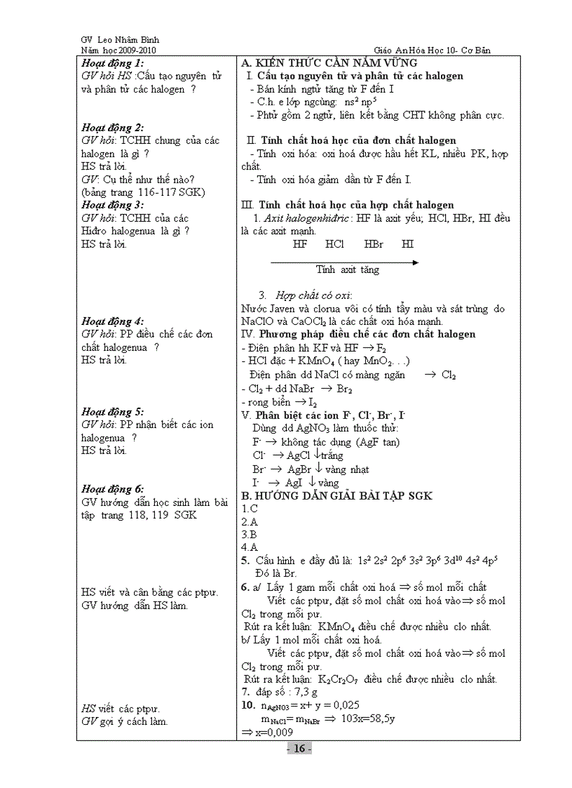 image for page Hóa 10 CB HKII