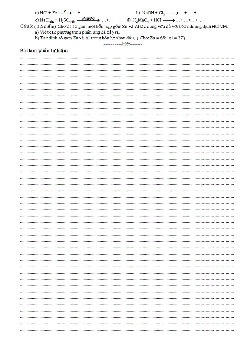 image for page Kiểm tra 45 phút chương halogen 10CB