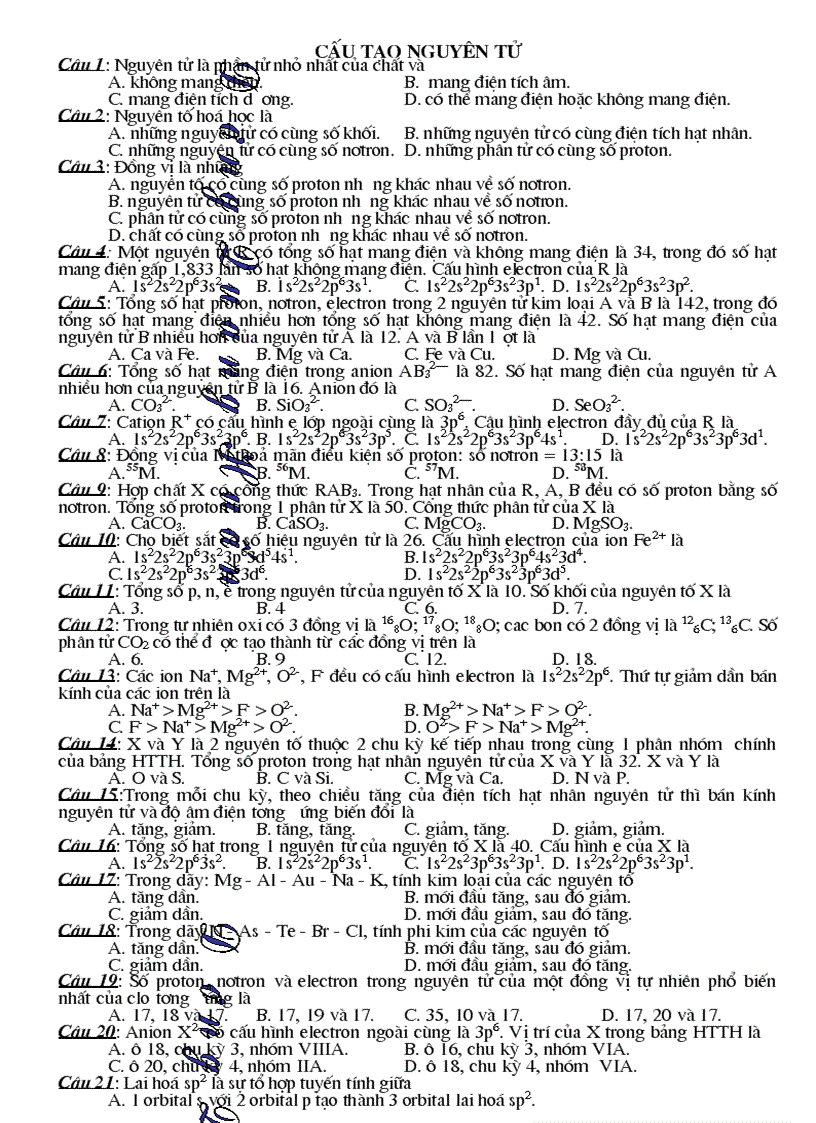 image for page Ngân hàng câu hỏi tổng hợp 10 11 12 1