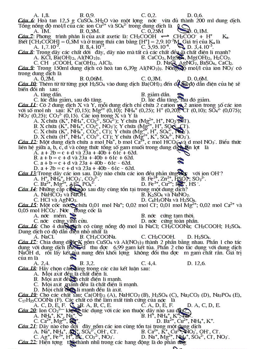image for page Ngân hàng câu hỏi tổng hợp 10 11 12 1