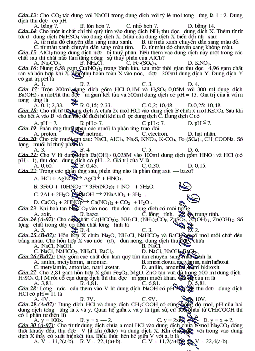image for page Ngân hàng câu hỏi tổng hợp 10 11 12 1