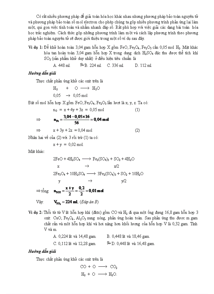 image for page Phương pháp giải nhanh bài tập TN hóa học