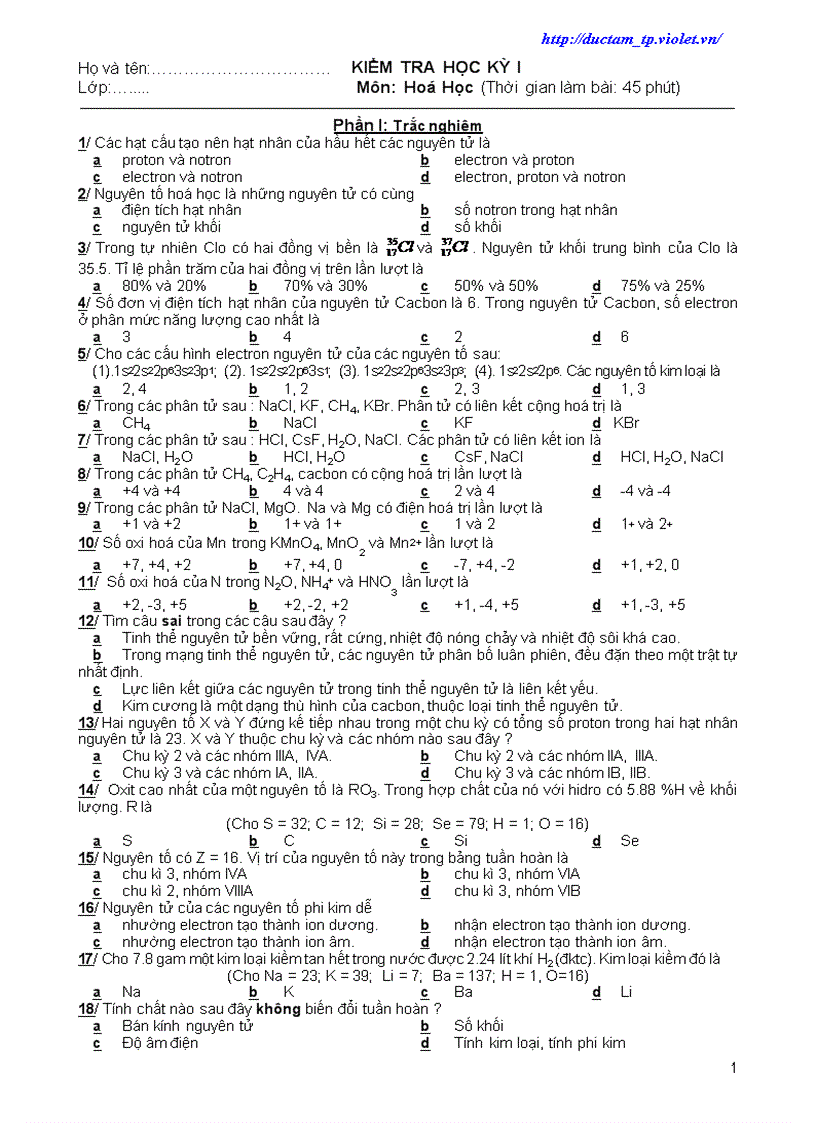 image for page Tham khảo Hóa 10 HK I 7