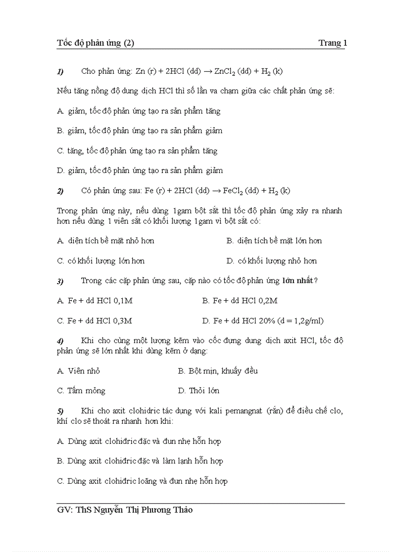 image for page TỐC ĐỘ PHẢN ỨNG 2 20 câu cơ bản tiếp theo