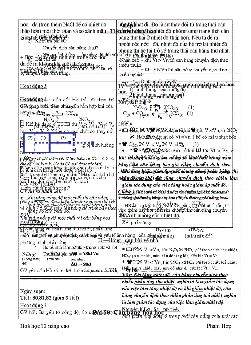 image for page Tốc độ phản ứng và cân băng hóa học nâng cao