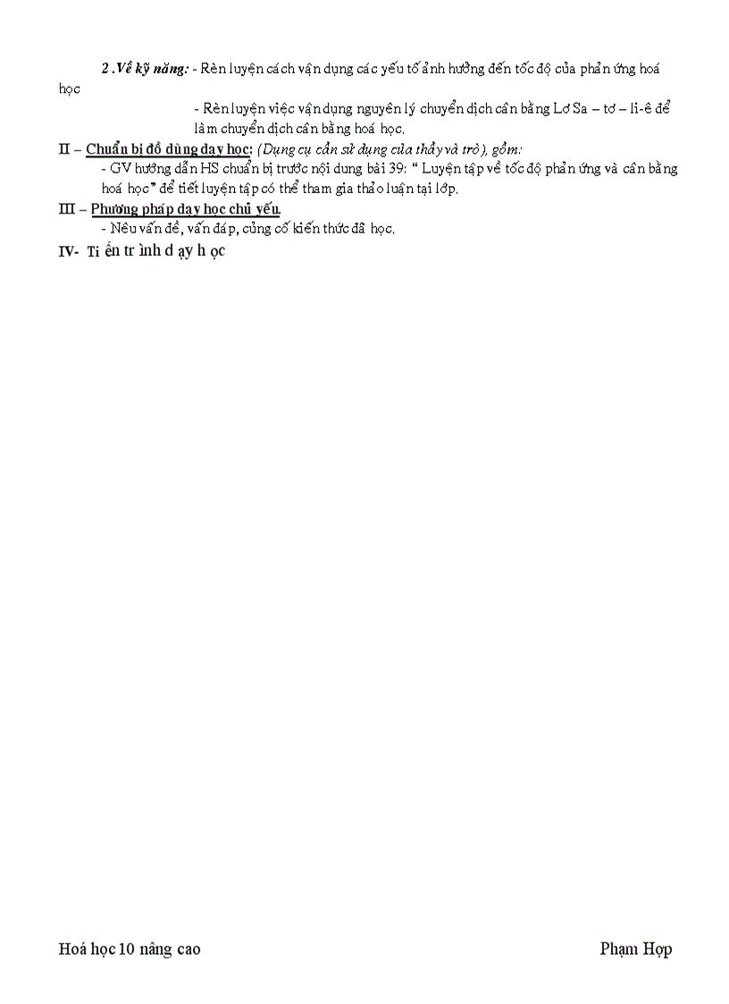 image for page Tốc độ phản ứng và cân băng hóa học nâng cao