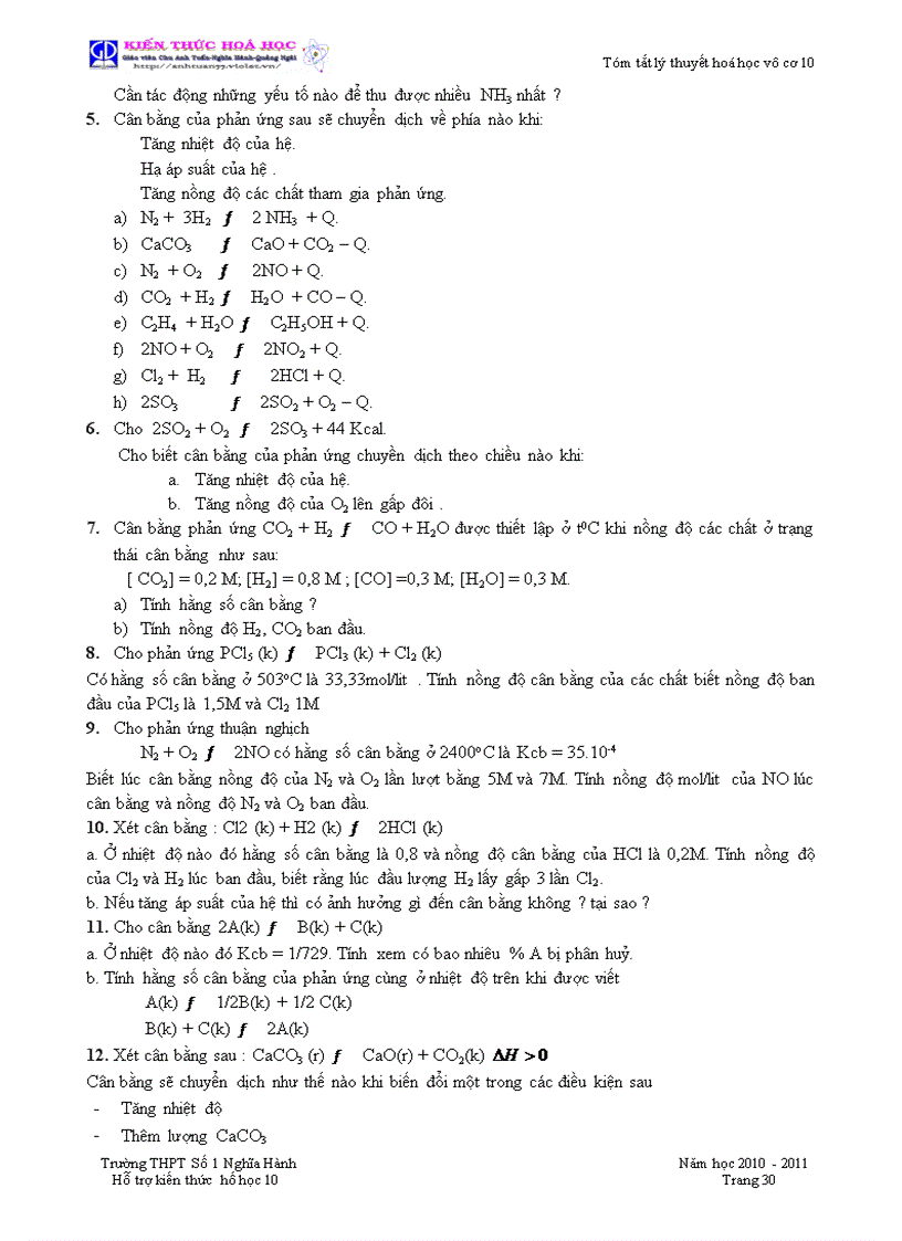 image for page Tóm tắt toàn bộ kiến thức hóa học 11 ban nâng cao